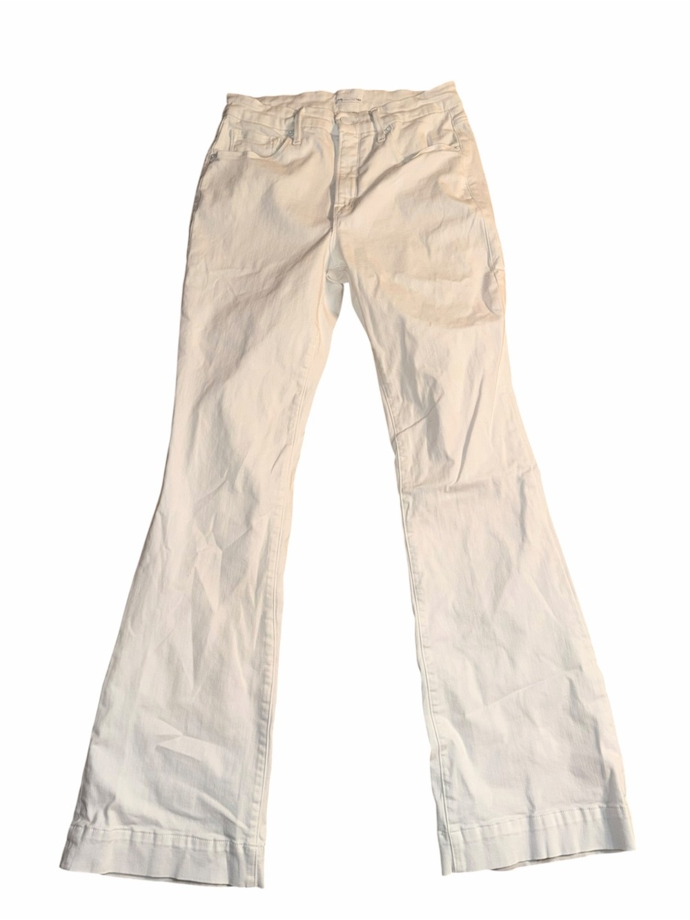 Good American White Flare Jeans - High-Rise Wide Leg